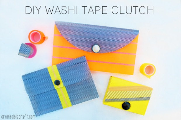 DIY-Craft-Fashion-Washi-Tape-Clutch-Purse-Accessories-Project-2